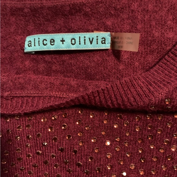 ASO Taylor Swift Alice + Olivia Cena Purple Rhinestone Sweater Eras Tour - Picture 6 of 13